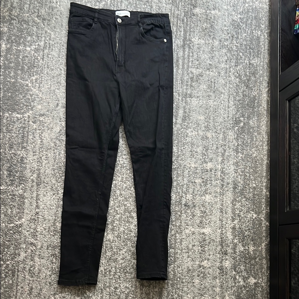 Zara Size 10 Black Skinny Jeans